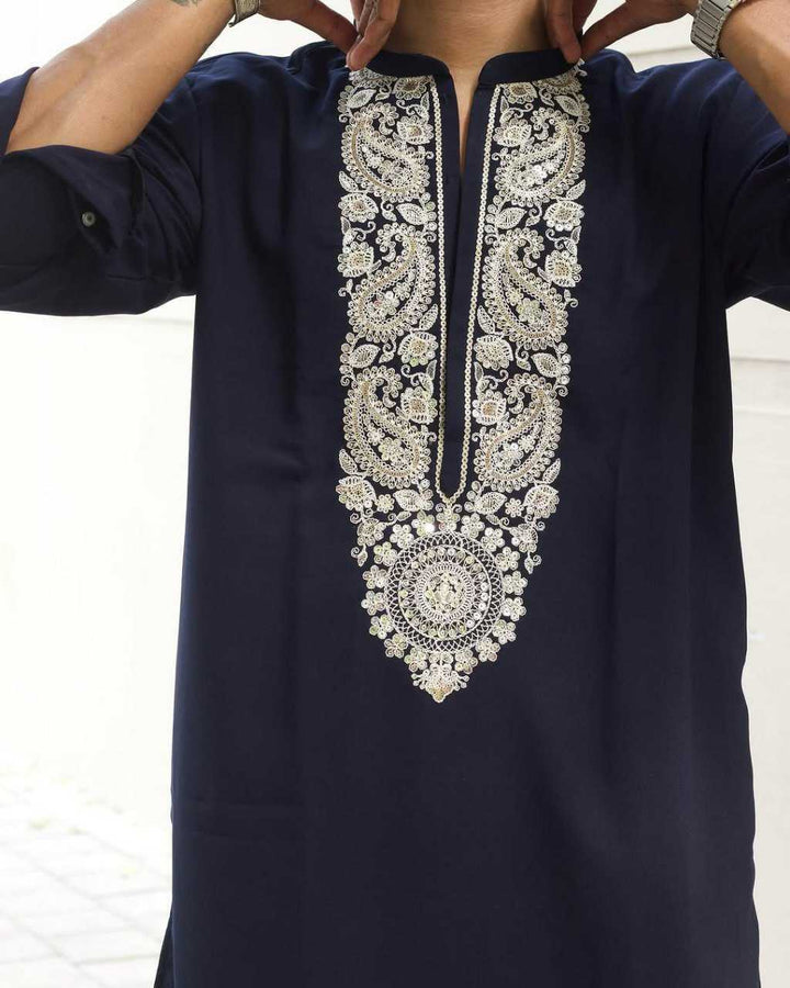 Ivory Regal Zardozi Kurta
