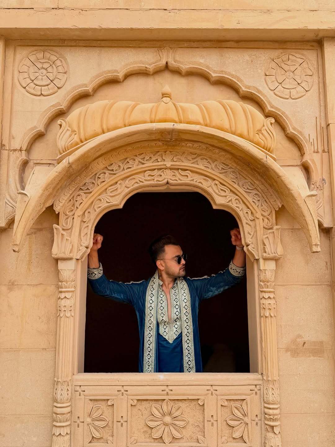 Neavy Blue Kurta With matching dupatta Set