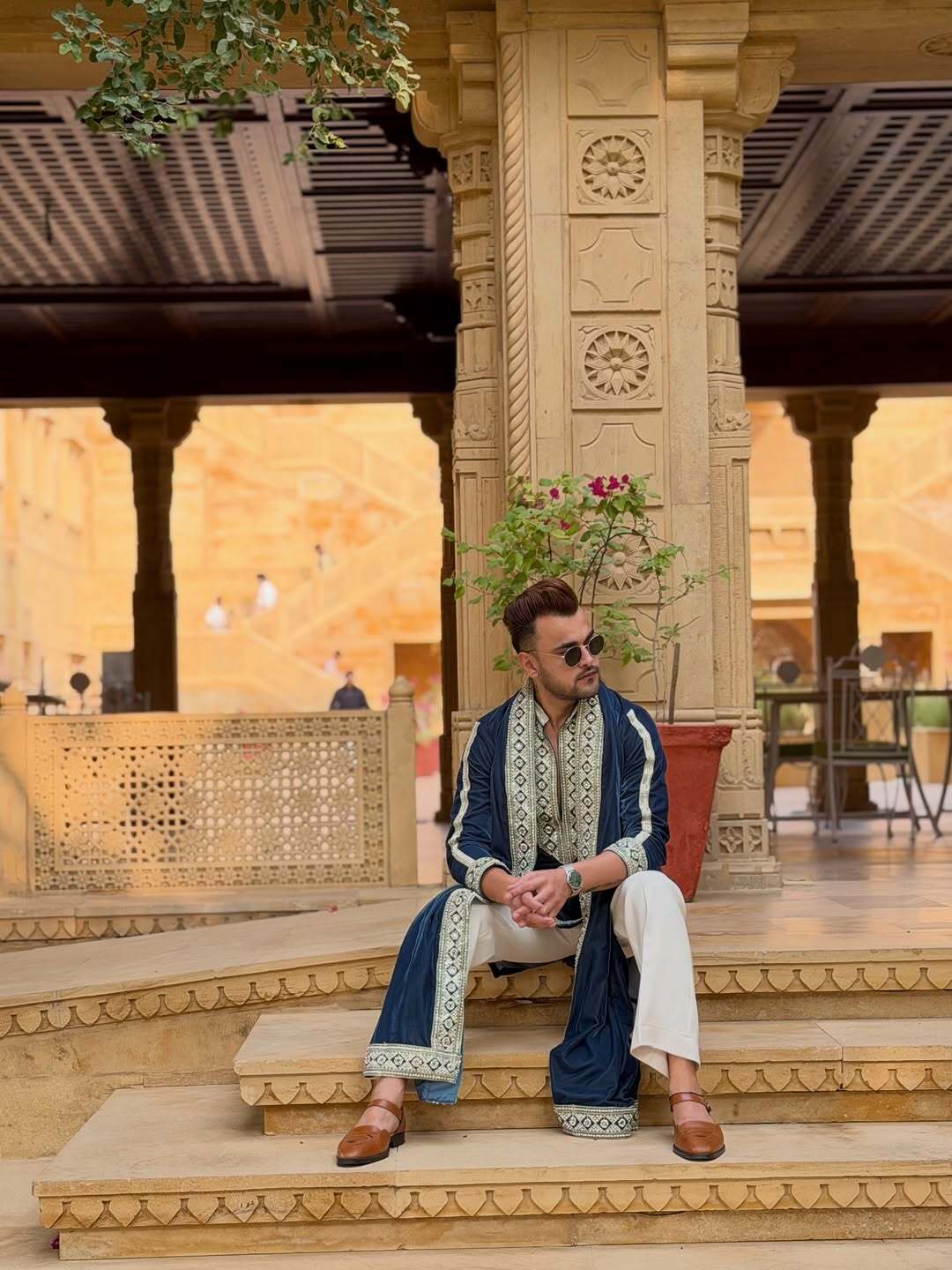 Neavy Blue Kurta Pant With matching Dupatta Set