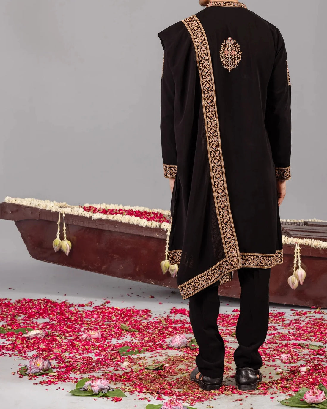 German Thread Adition Kurta pyjama With Dupatta