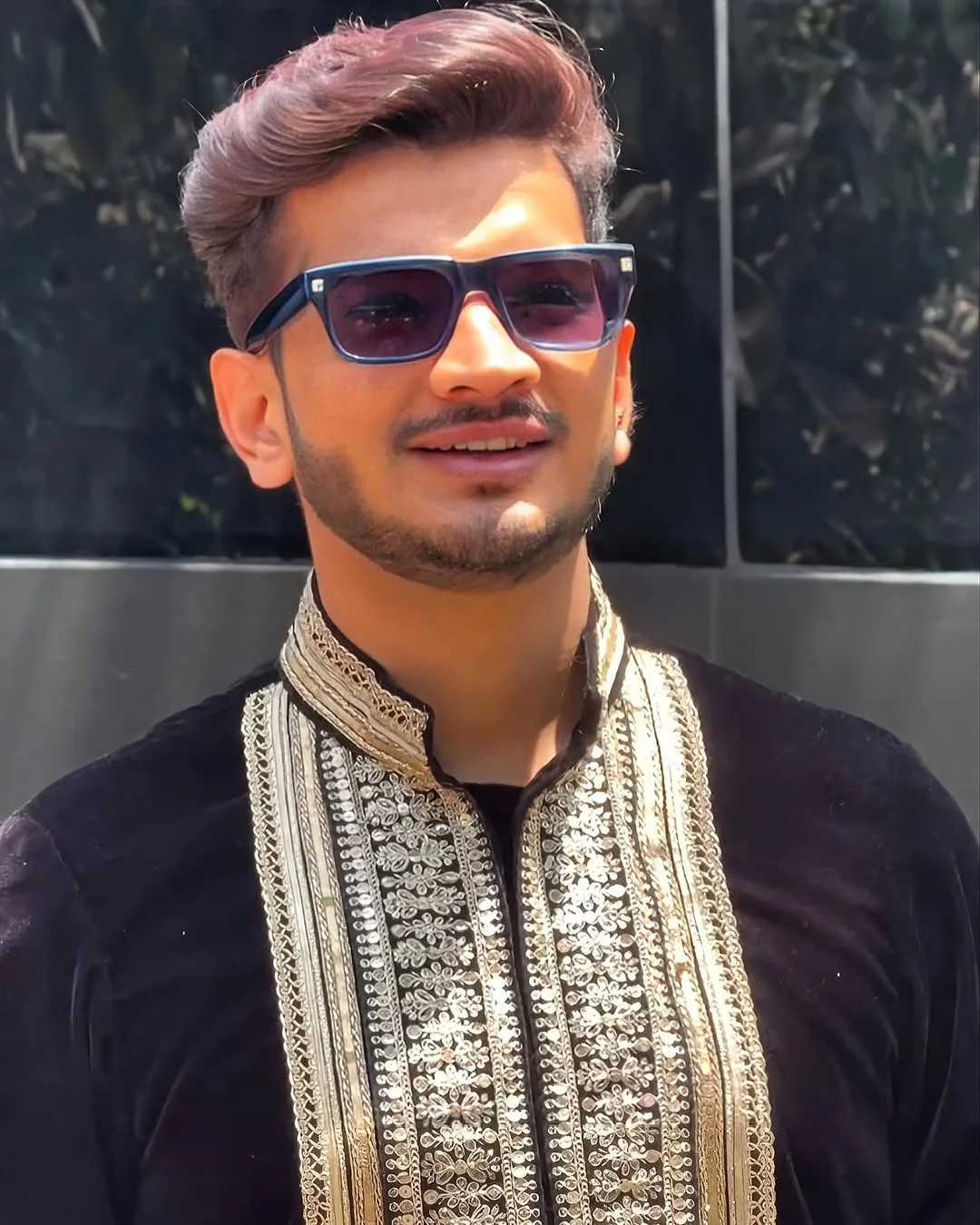 Munawar Faruqui Black Embroidered Kurta Set Eid Special Luxury