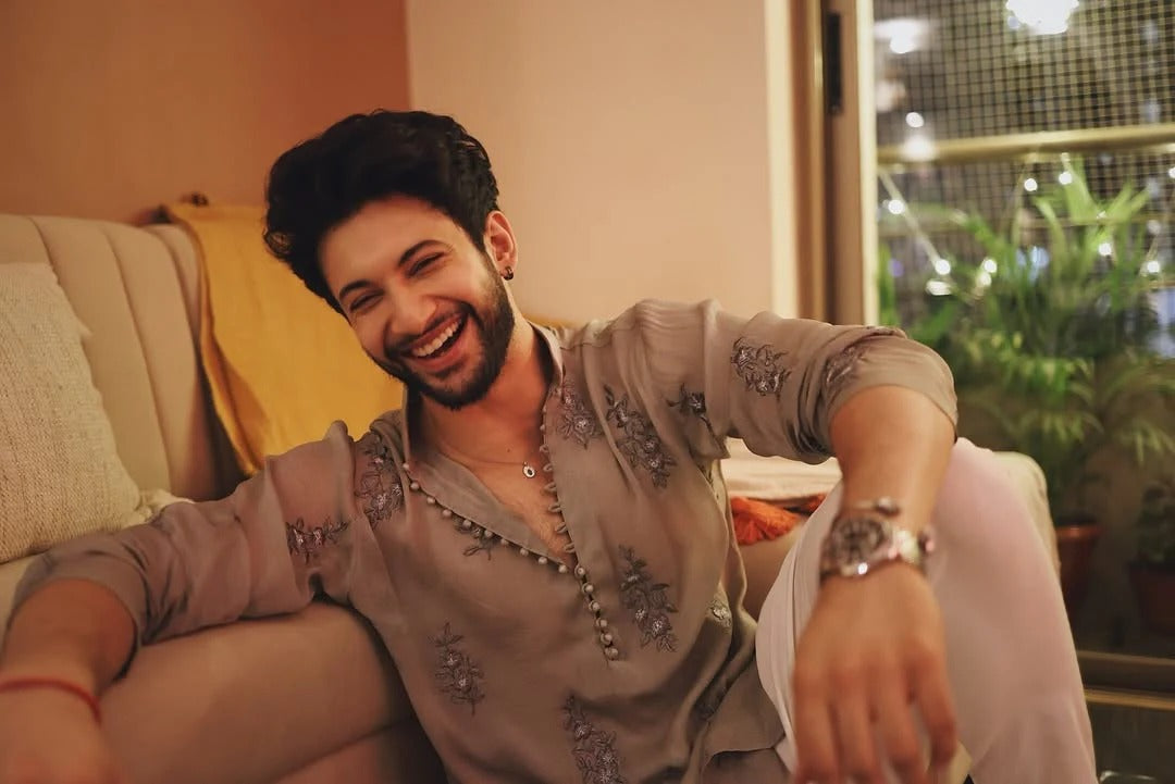 Moss Chanderi handloom Power Paisley Kurta Set